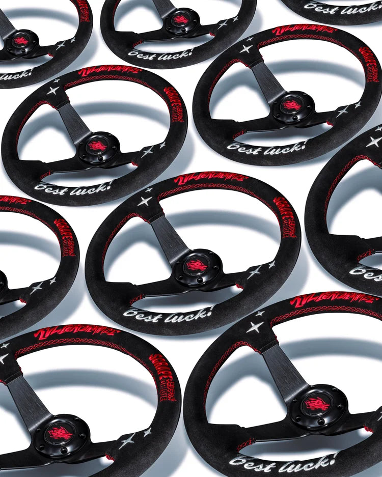 Scrape or Die X RVL Performance (Best Luck!) Suede Steering Wheel